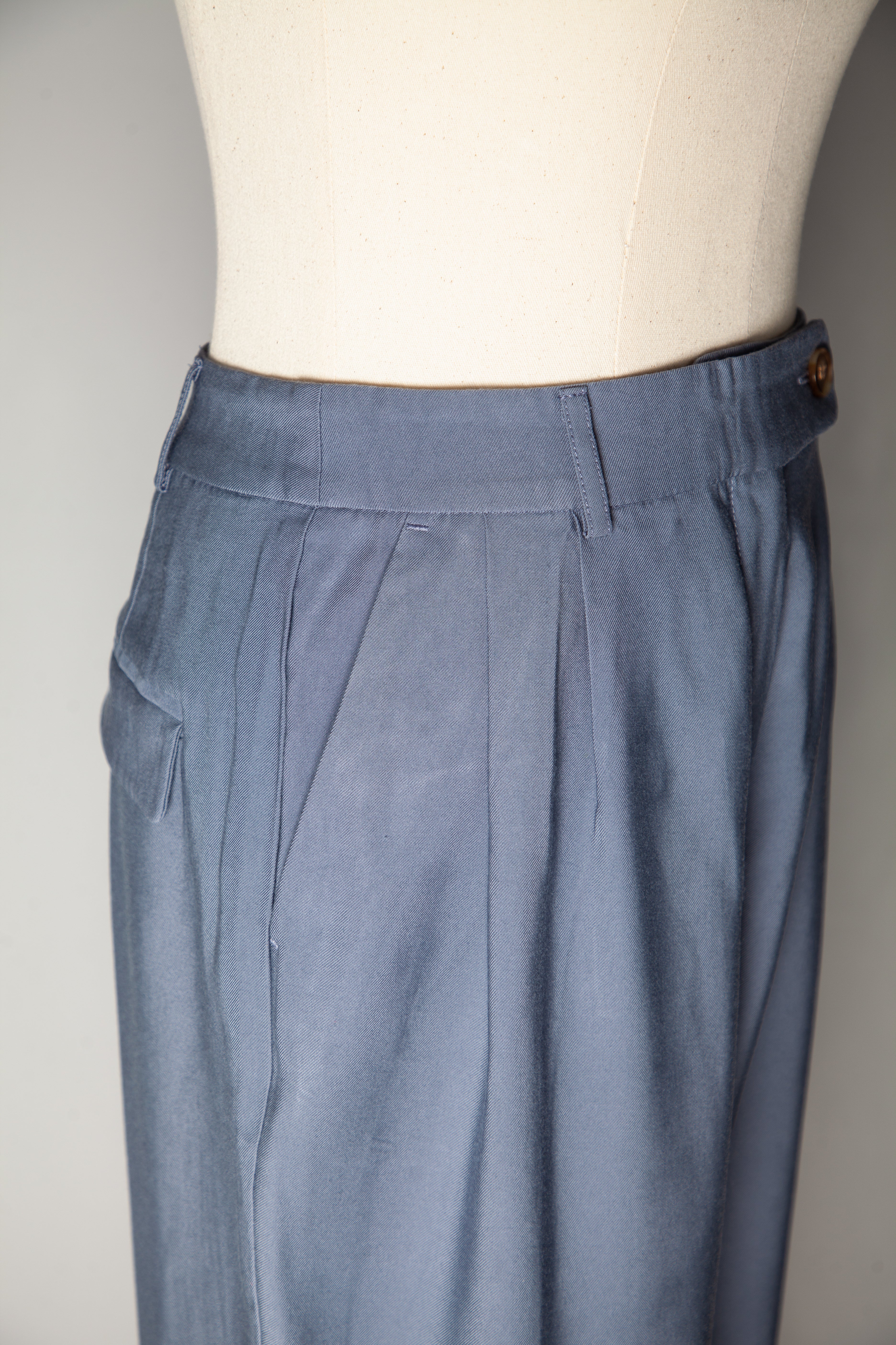 Good Topshop Blue Trousers Size S Tailored Design with Pleats
