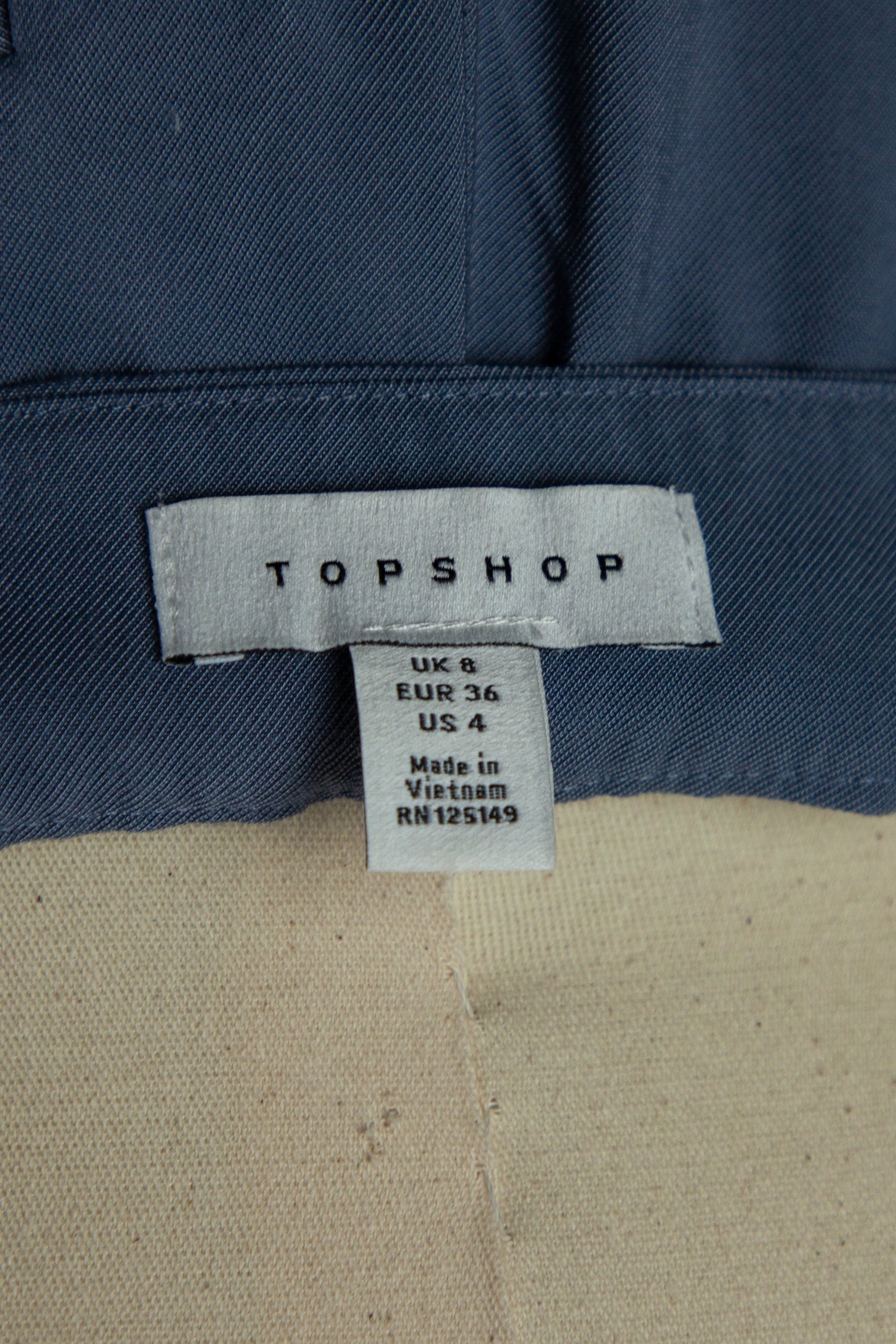 Good Topshop Blue Trousers Size S Tailored Design with Pleats