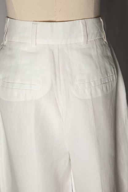 IPEKYOL White Tailored Pants M, Viscose, Good Condition