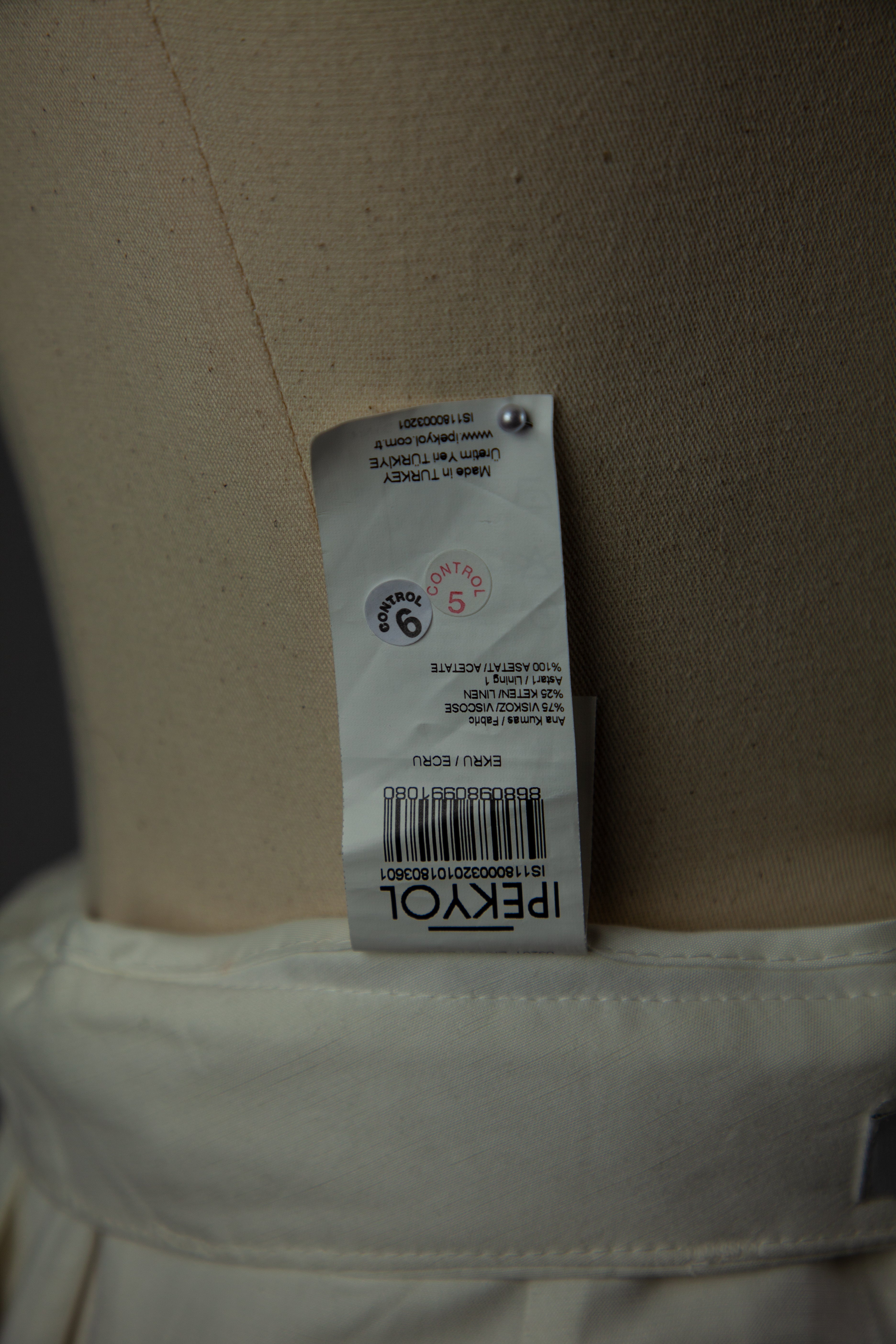 IPEKYOL White Tailored Pants M, Viscose, Good Condition