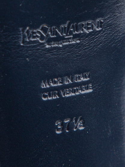 Good Yves Saint Laurent Blue Suede Slingbacks Size 37.5