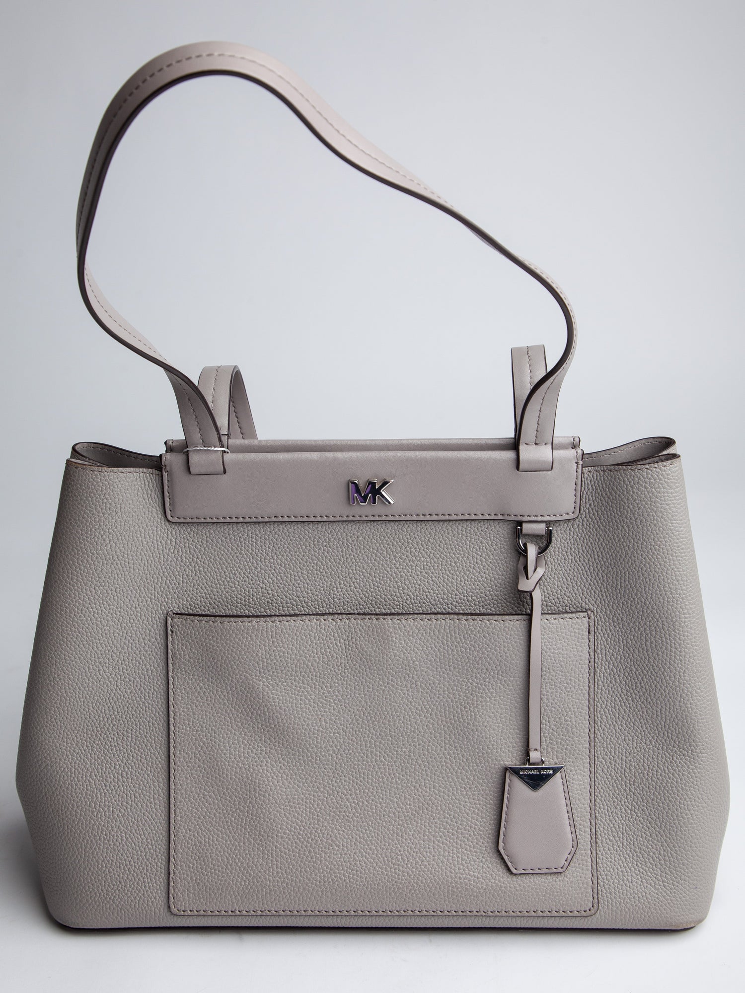Good Michael Kors Gray Leather Handbag with Shoulder Strap