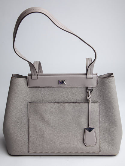 Good Michael Kors Gray Leather Handbag with Shoulder Strap
