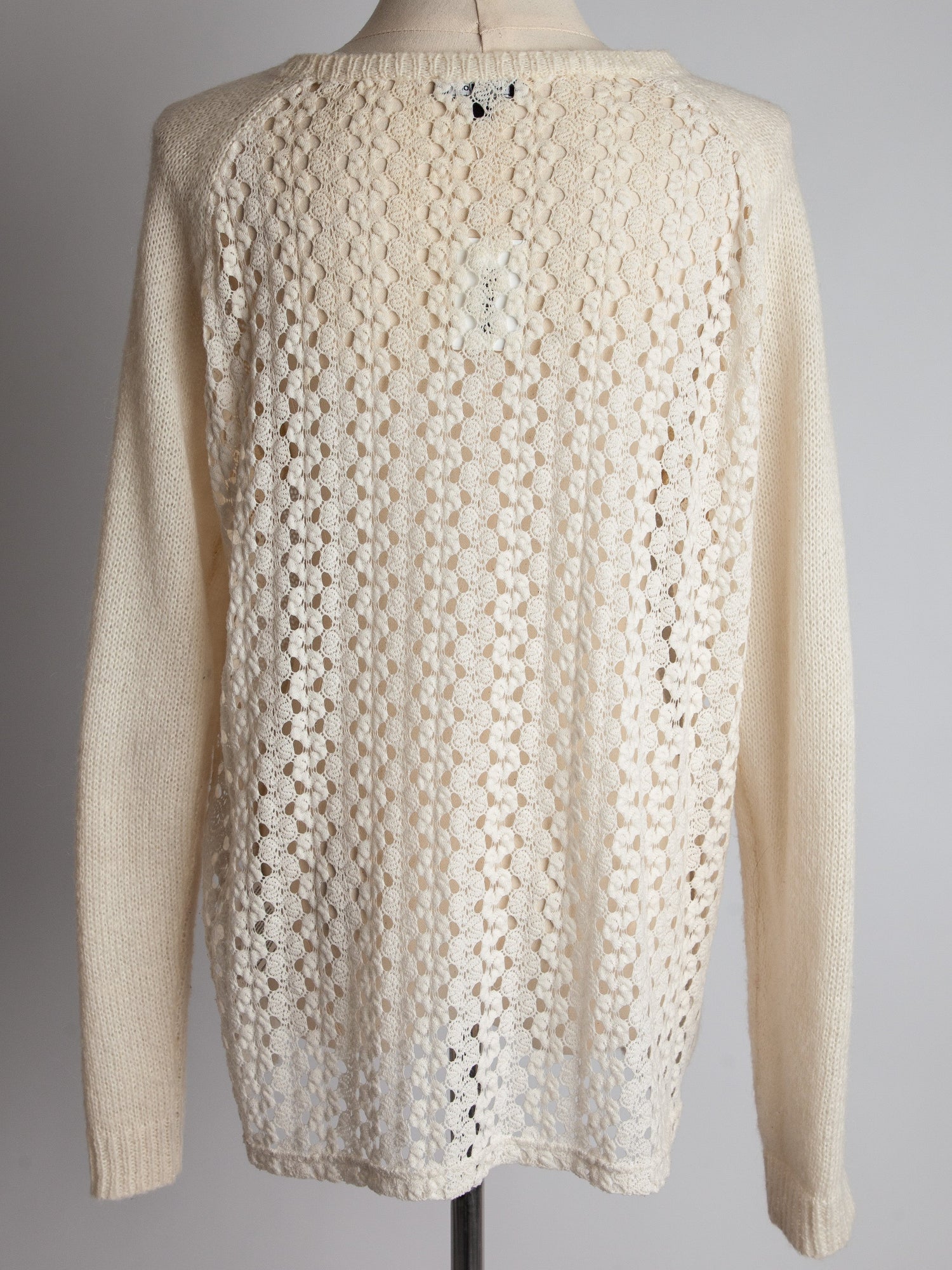 Good More &amp; More White Poplin Sweater Size XS with Textured Back