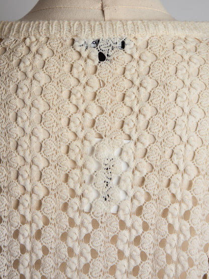 Good More &amp; More White Poplin Sweater Size XS with Textured Back