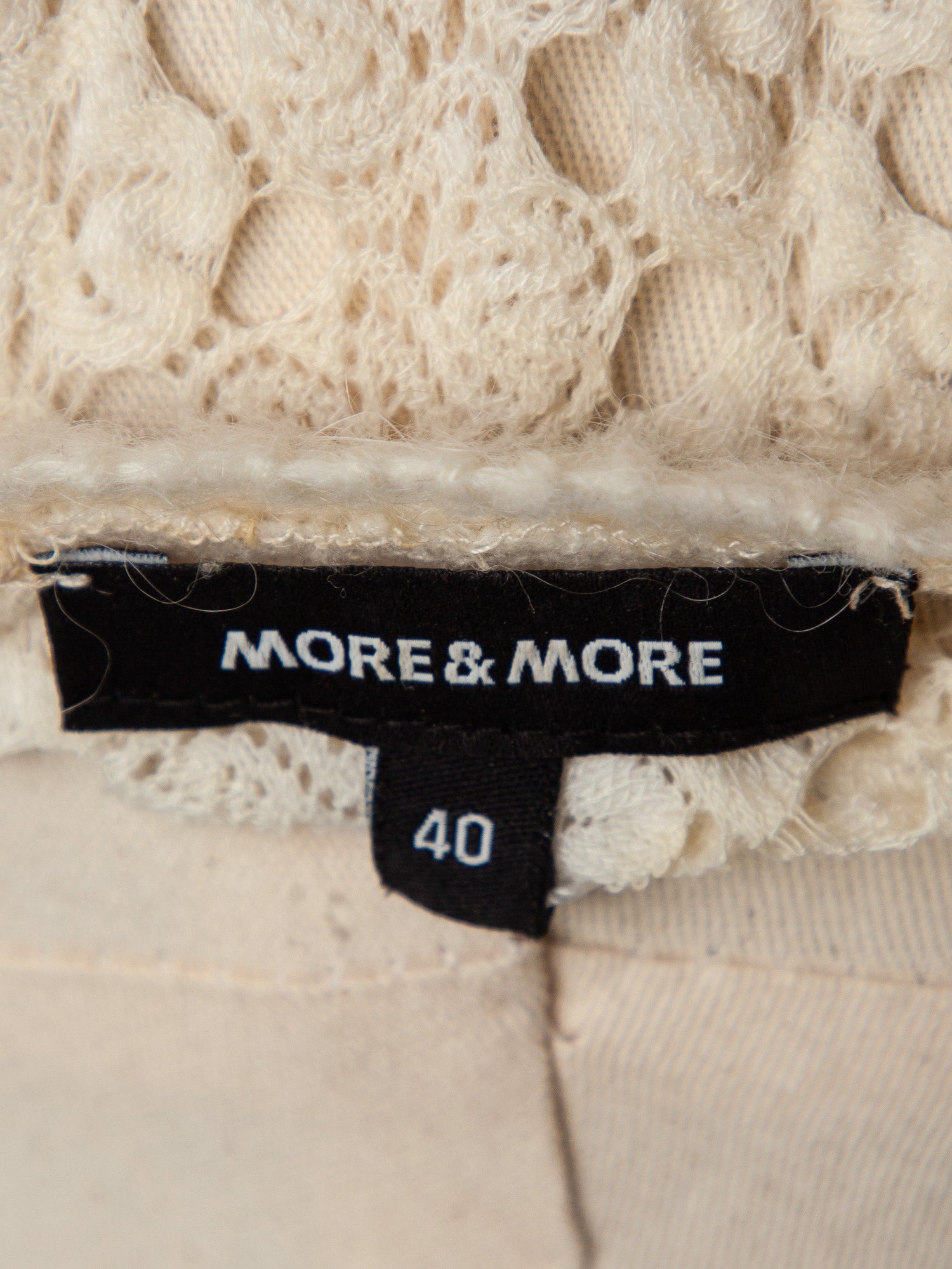 Good More &amp; More White Poplin Sweater Size XS with Textured Back