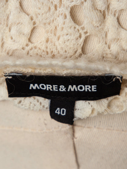 Good More &amp; More White Poplin Sweater Size XS with Textured Back