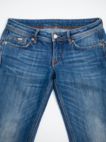 Good Ice Berg Blue Cotton Denim Jeans Size XS with Zippers