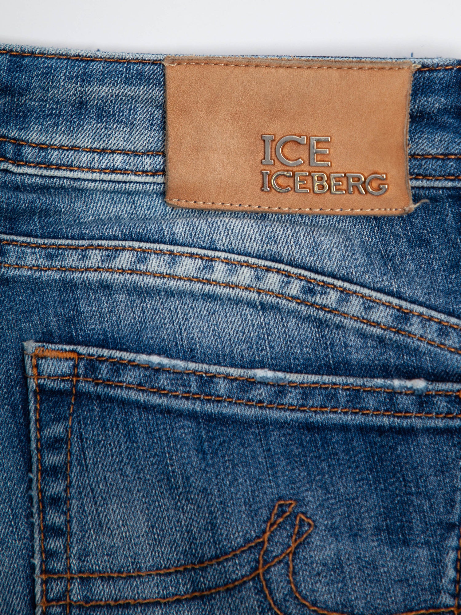 Good Ice Berg Blue Cotton Denim Jeans Size XS with Zippers