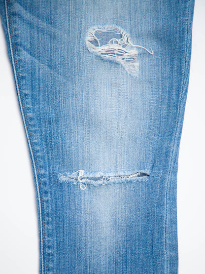 Good Hudson Jeans Blue Distressed Ripped Knee XXS Women