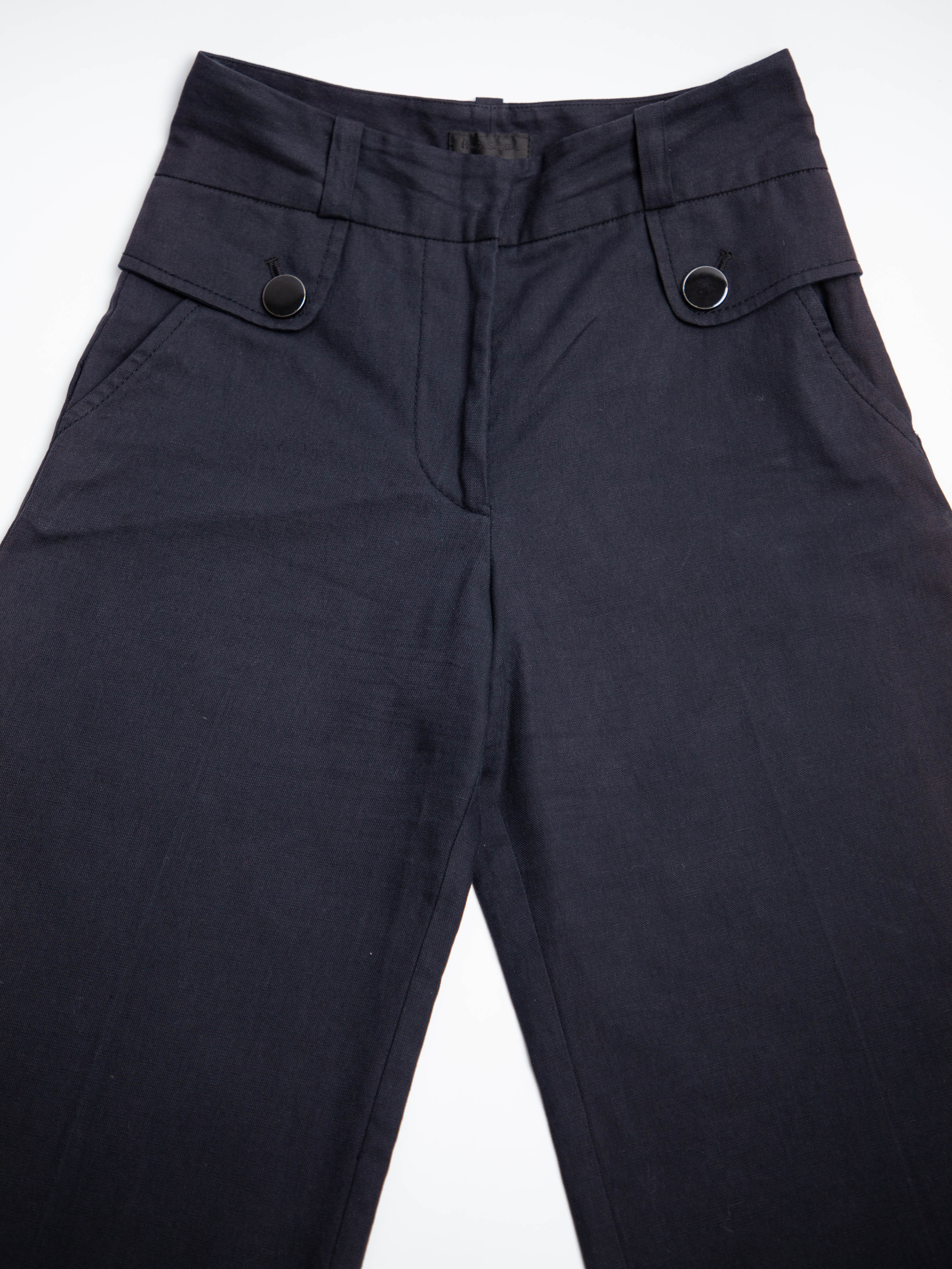 Good Paul Smith Black Wide-Leg Cotton Pants Size XS