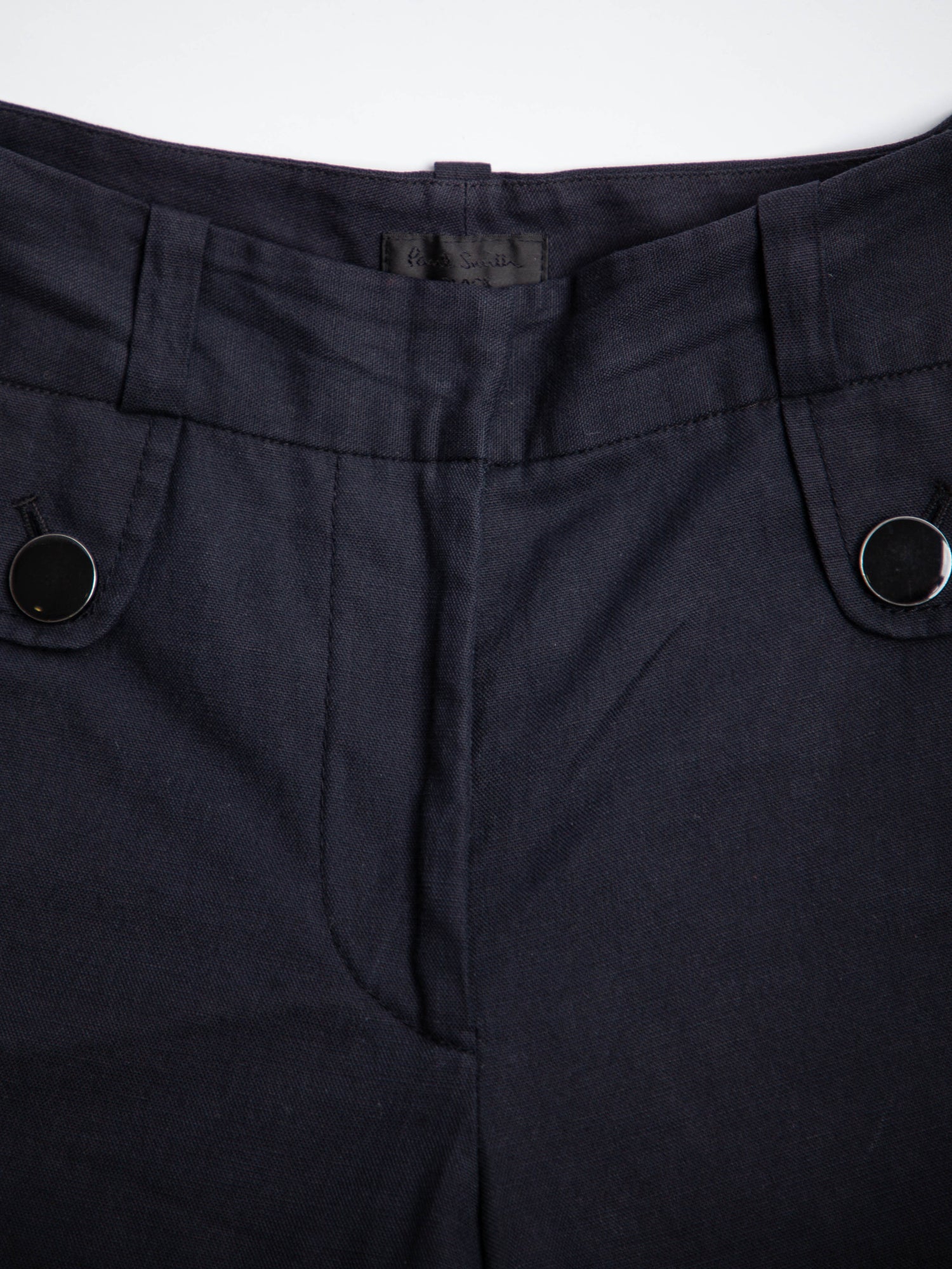 Good Paul Smith Black Wide-Leg Cotton Pants Size XS
