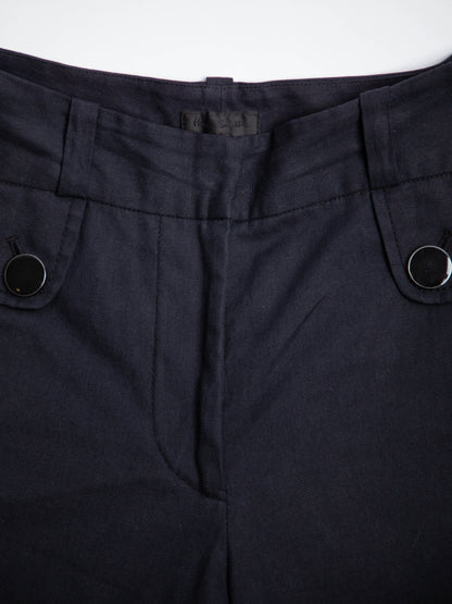 Good Paul Smith Black Wide-Leg Cotton Pants Size XS