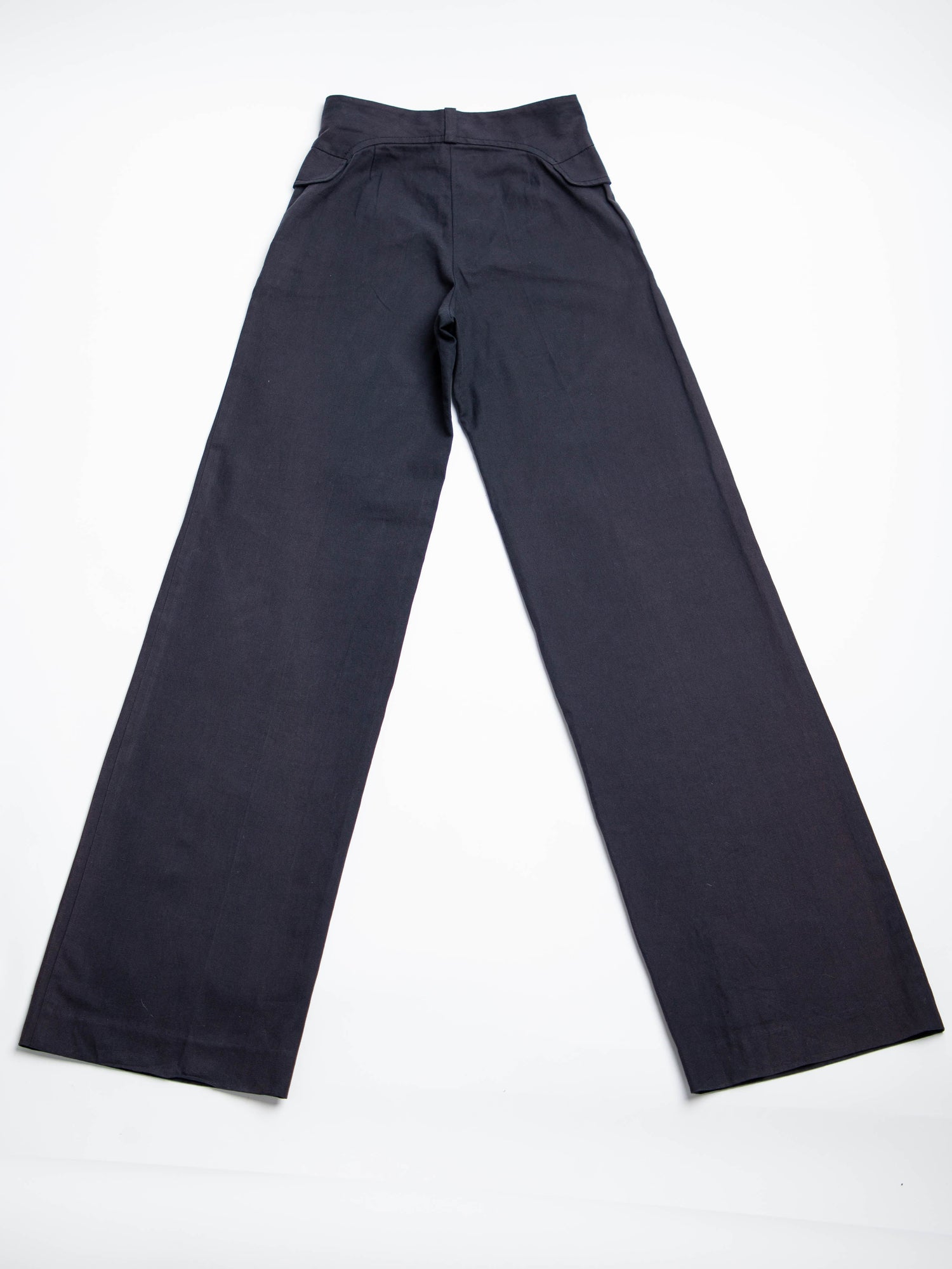 Good Paul Smith Black Wide-Leg Cotton Pants Size XS