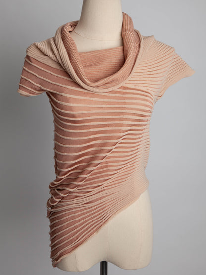 Good Emporio Armani White Ribbed Knit Top Size XXS