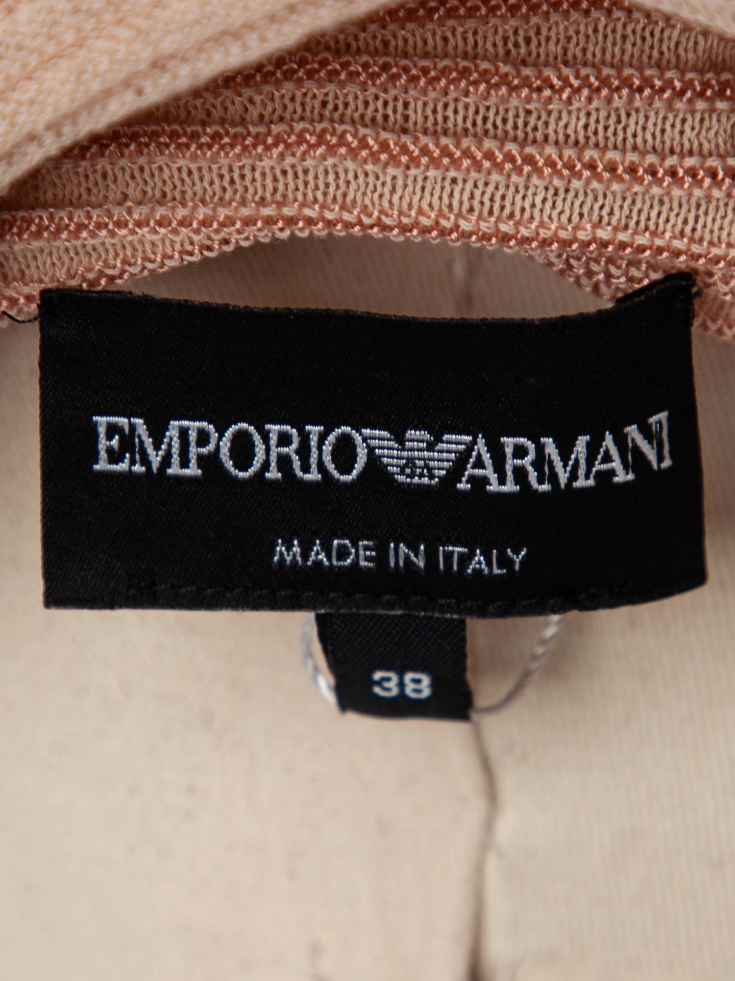 Good Emporio Armani White Ribbed Knit Top Size XXS