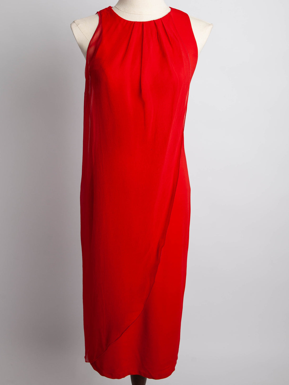 Max Mara Red Sleeveless Dress XXS Polyester Good Condition