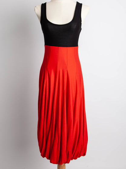 Good Alexander McQueen Red Viscose Dress Size XS with Black Top