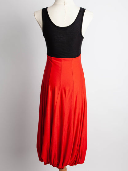 Good Alexander McQueen Red Viscose Dress Size XS with Black Top