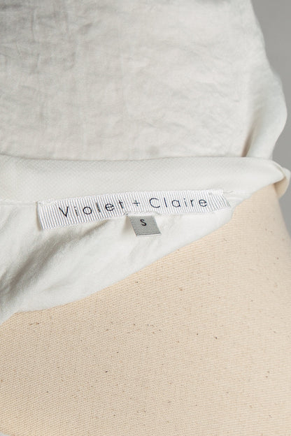 Violet + Claire White Sleeveless Blouse Polyester Size Optional