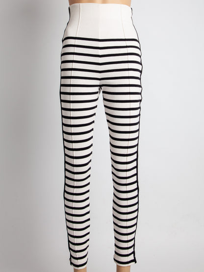 NEW By Malene Birger Striped Pants XS Black White Cotton