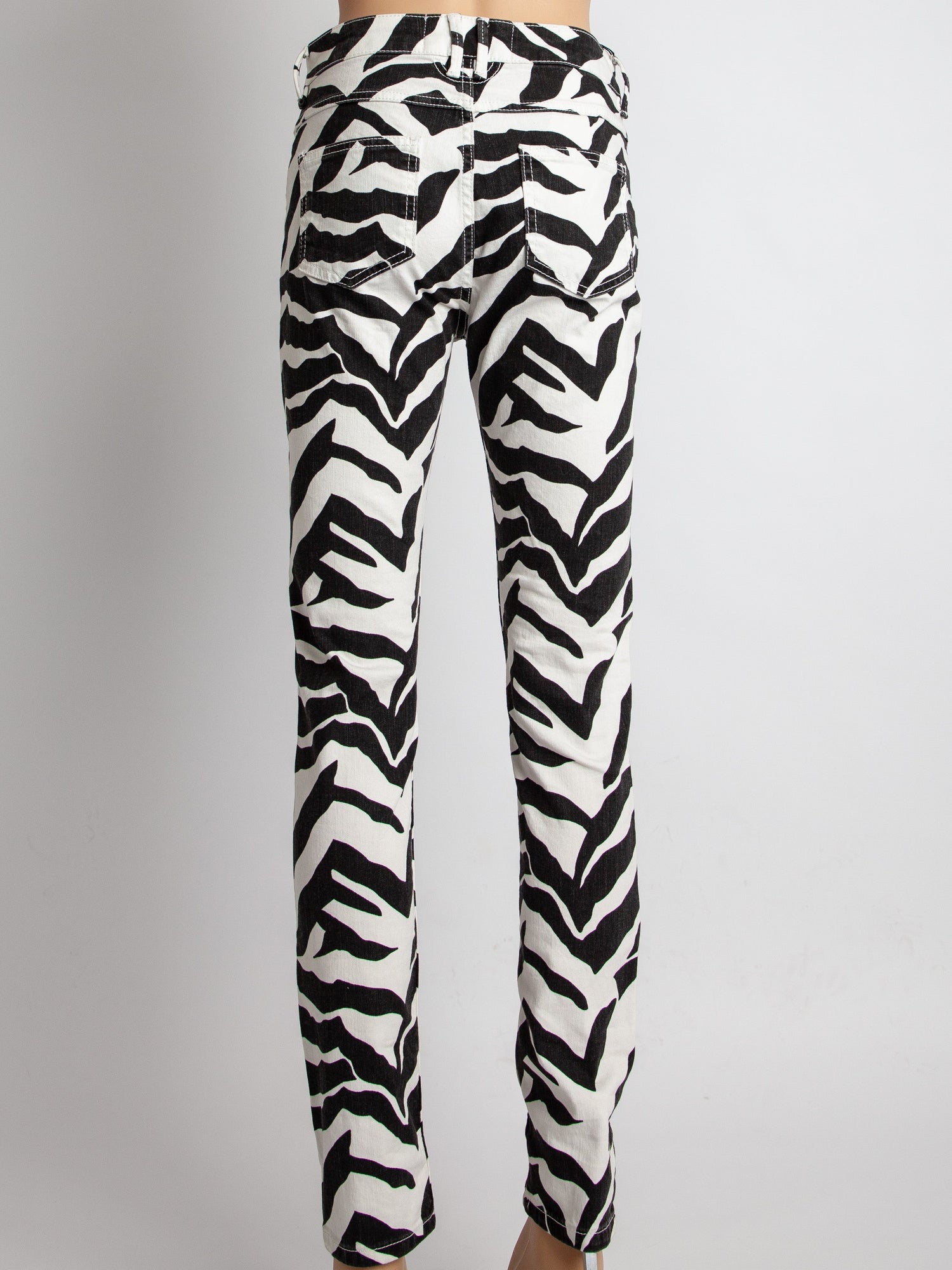 NEW By Malene Birger Zebra Stripe Pants Black White Size S