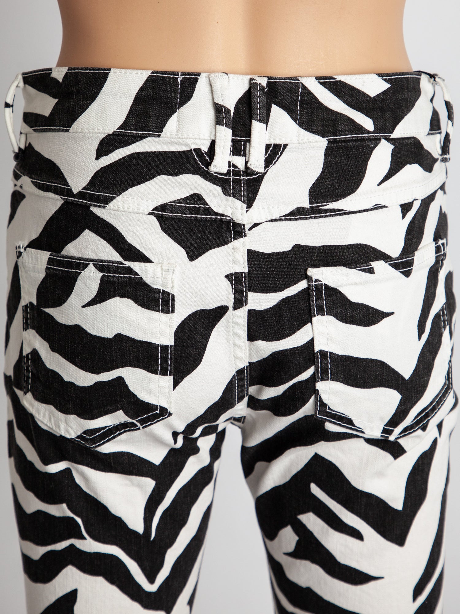 NEW By Malene Birger Zebra Stripe Pants Black White Size S