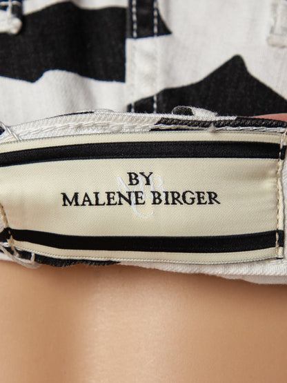 NEW By Malene Birger Zebra Stripe Pants Black White Size S