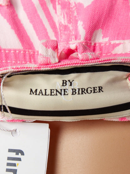 Good By Malene Birger Pink Cotton Pants Size S Abstract Pattern