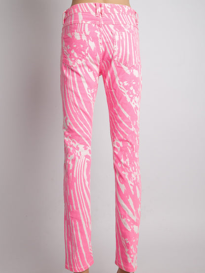 Good By Malene Birger Pink Cotton Pants Size S Abstract Pattern