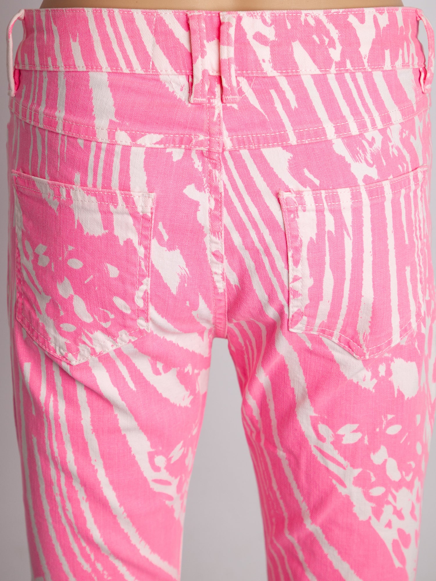 Good By Malene Birger Pink Cotton Pants Size S Abstract Pattern