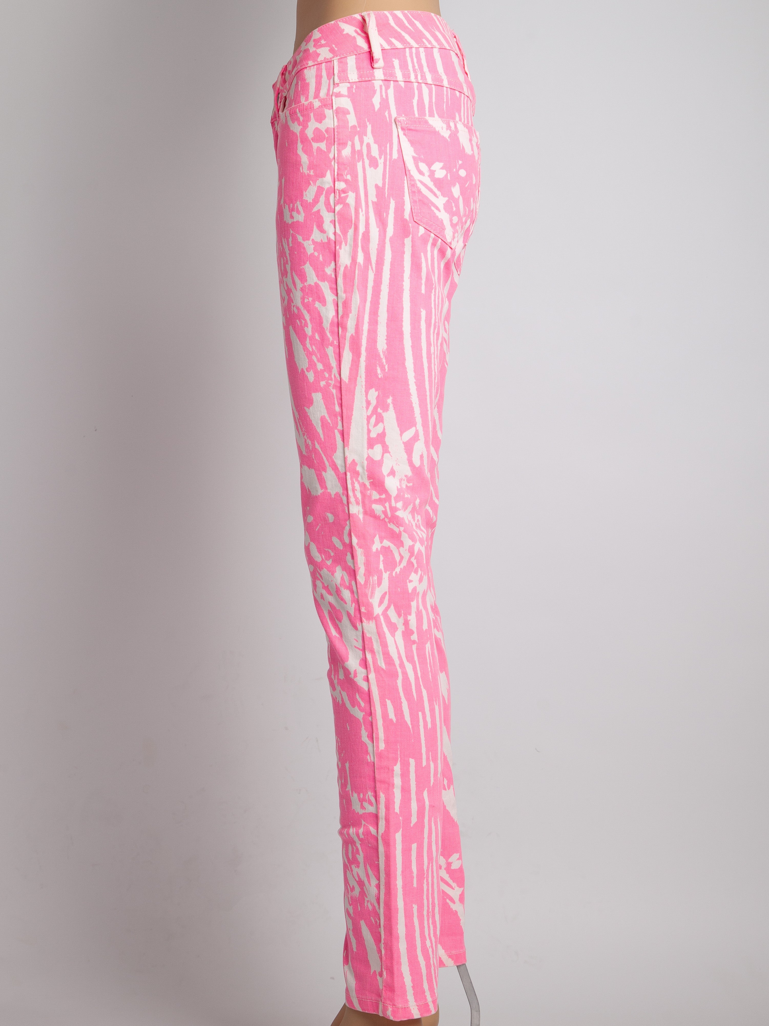NEW By Malene Birger Pink Cotton Abstract Pants Size S