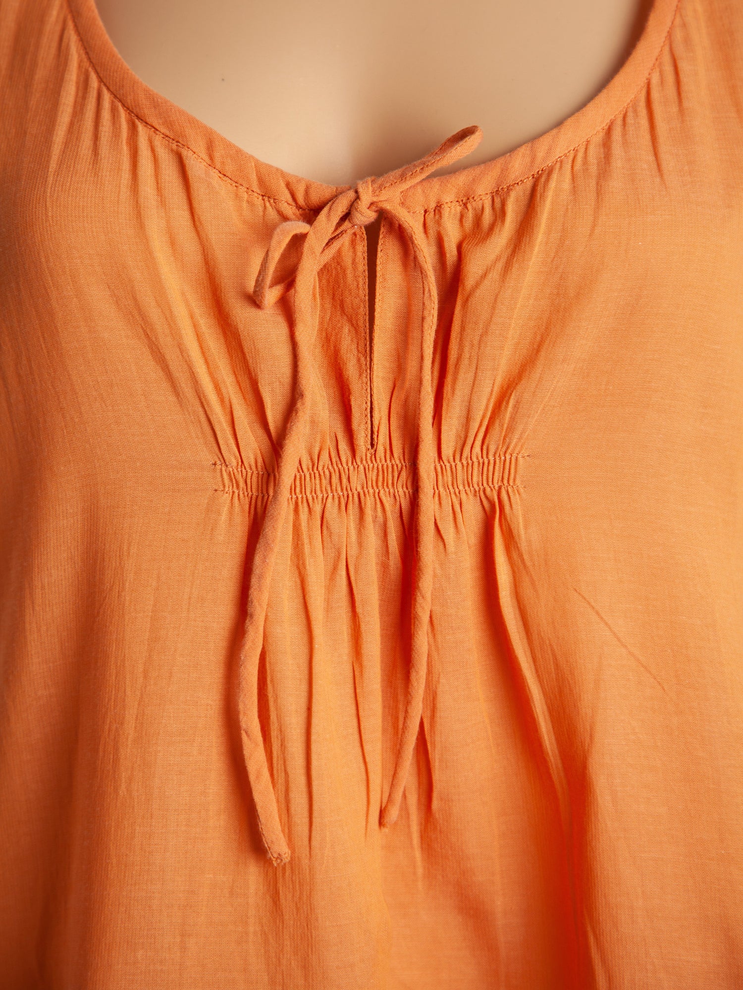 NEW By Malene Birger Orange Sleeveless Cotton Dress Size M
