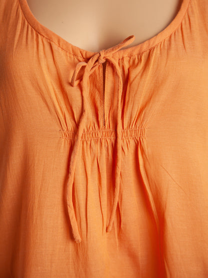 NEW By Malene Birger Orange Sleeveless Cotton Dress Size M