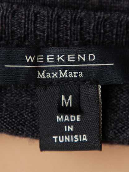 Good Max Mara Gray Cashmere V-Neck Sweater Size M for Women