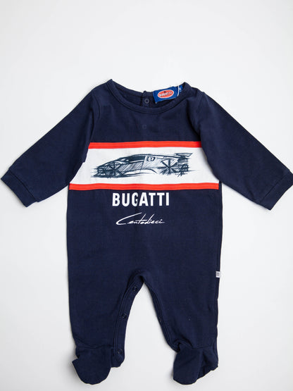 Bugatti Blue Infant Romper for Kids Size 0-3 Months