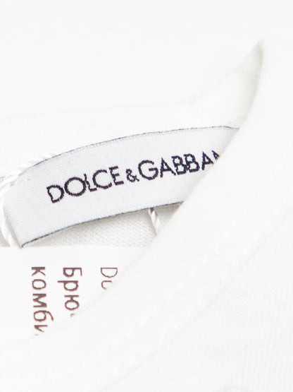 Good Dolce Gabbana White Cotton Baby Onesie Size 3 Months