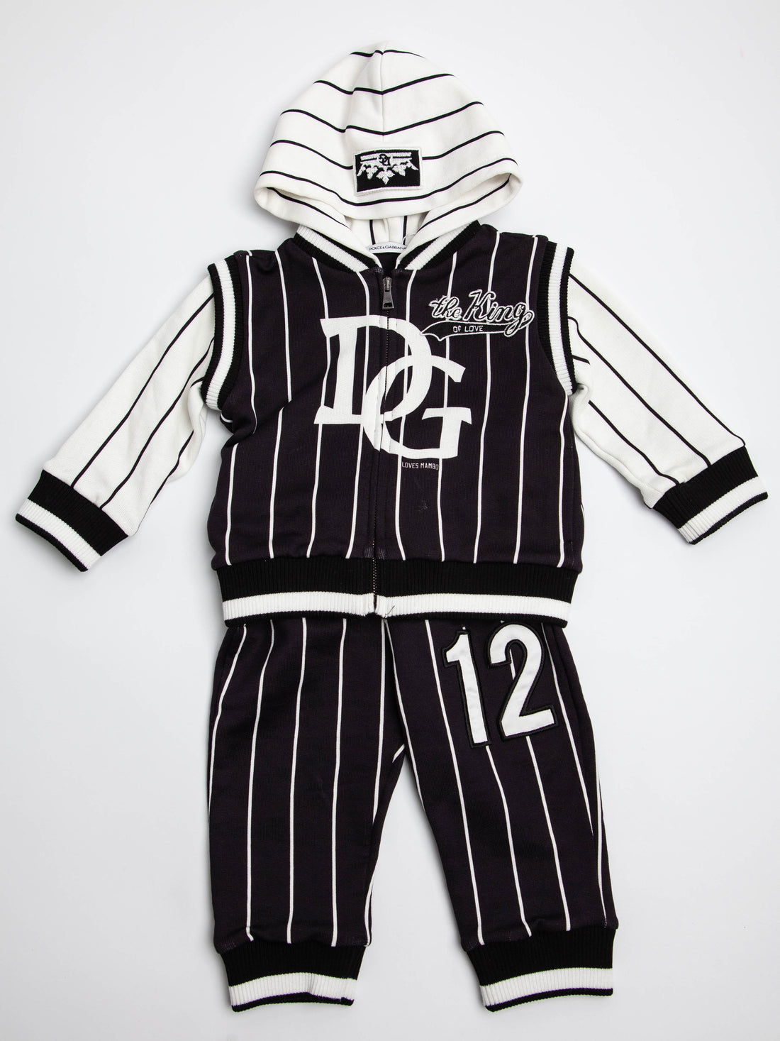 Excellent Dolce Gabbana Black Cotton Kids Outfit Size 9 Months