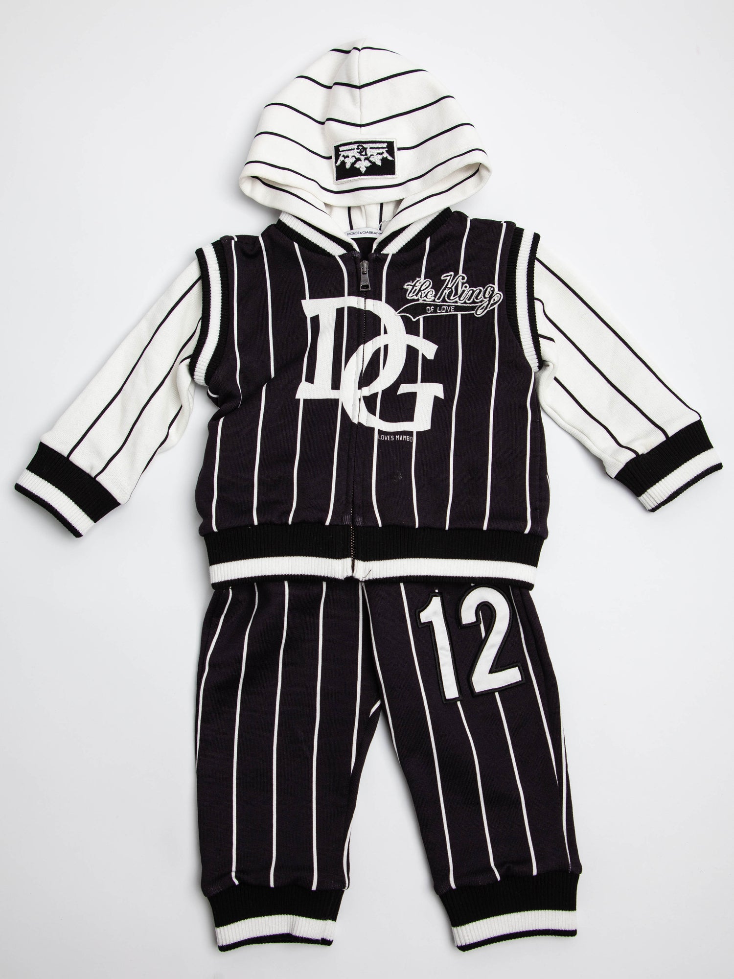 Excellent Dolce Gabbana Black Cotton Kids Outfit Size 9 Months