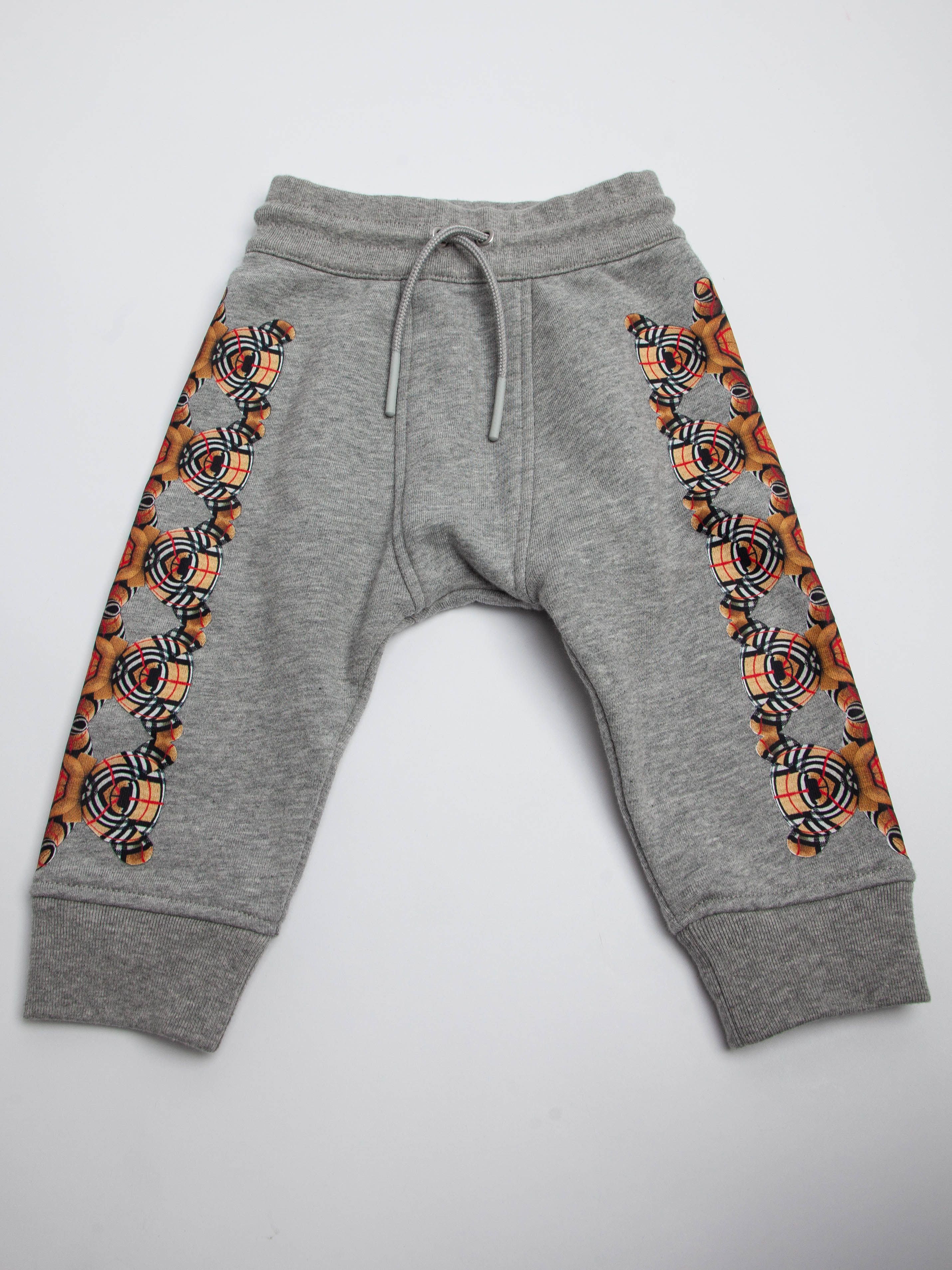 Excellent Burberry Gray Hoodie Pants Set for Kids Size 1 Cotton