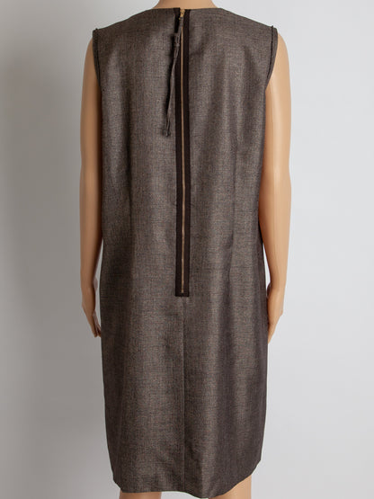 Good Schumacher Orange Polyester Dress Size L with Decorative Design