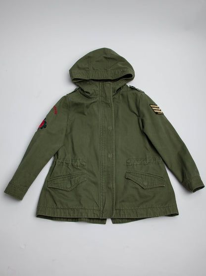 NEW Zadig&amp;Voltaire Olive Green Military Jacket Size 7 for Kids
