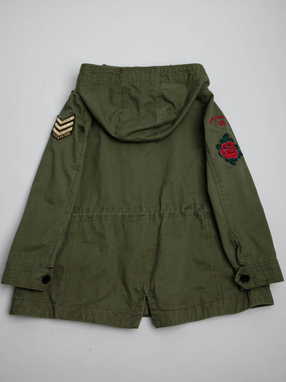 NEW Zadig&amp;Voltaire Olive Green Military Jacket Size 7 for Kids