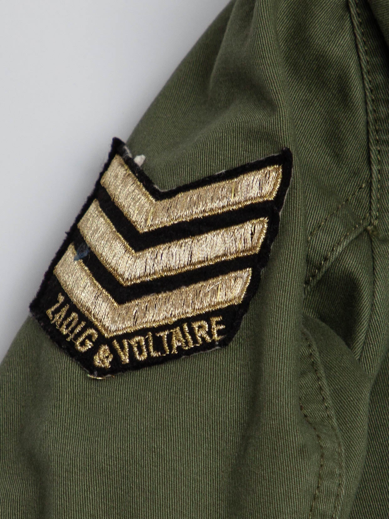 NEW Zadig&amp;Voltaire Olive Green Military Jacket Size 7 for Kids