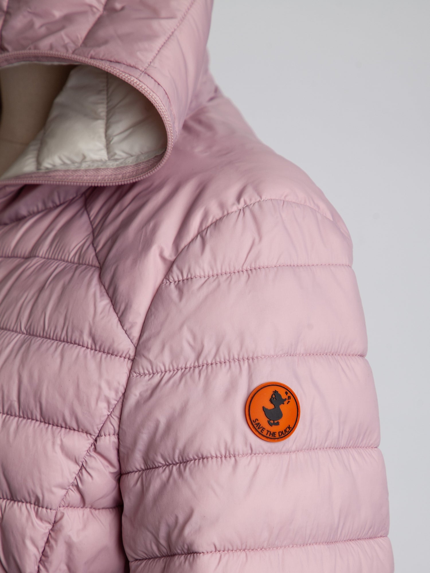 Good Save The Duck Pink Quilted Jacket Hooded Size XXS