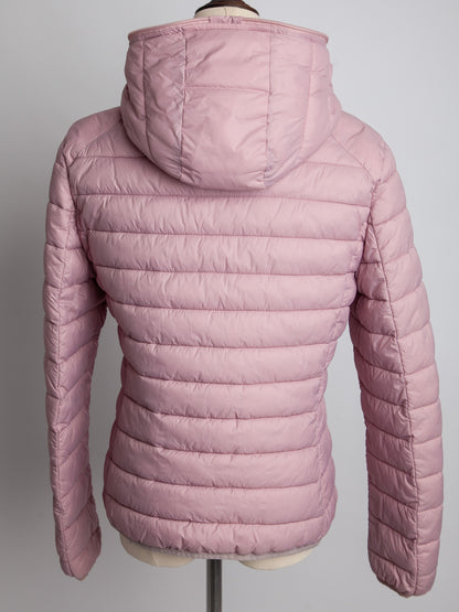 Good Save The Duck Pink Quilted Jacket Hooded Size XXS