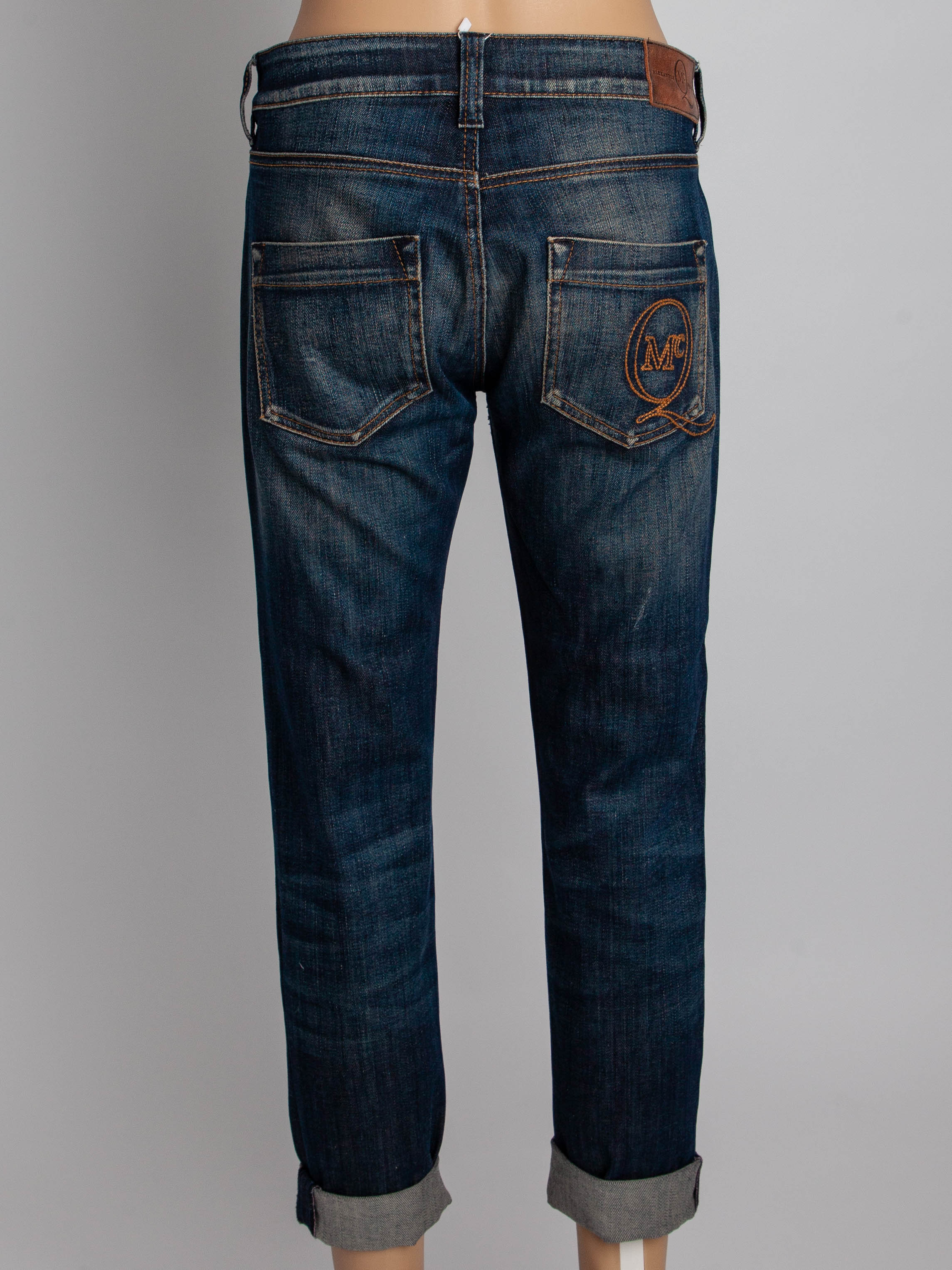 Average Condition Alexander McQueen Blue Cotton Denim Jeans M
