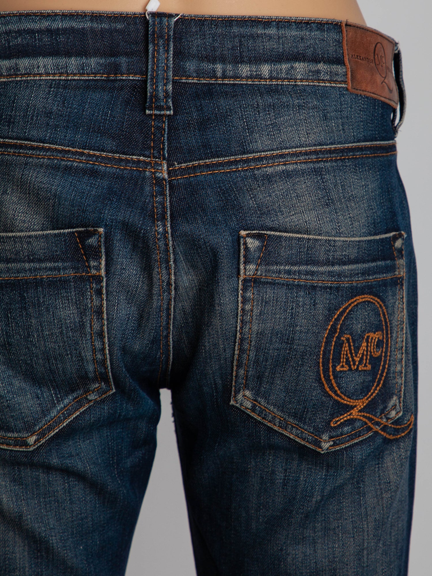 Average Condition Alexander McQueen Blue Cotton Denim Jeans M