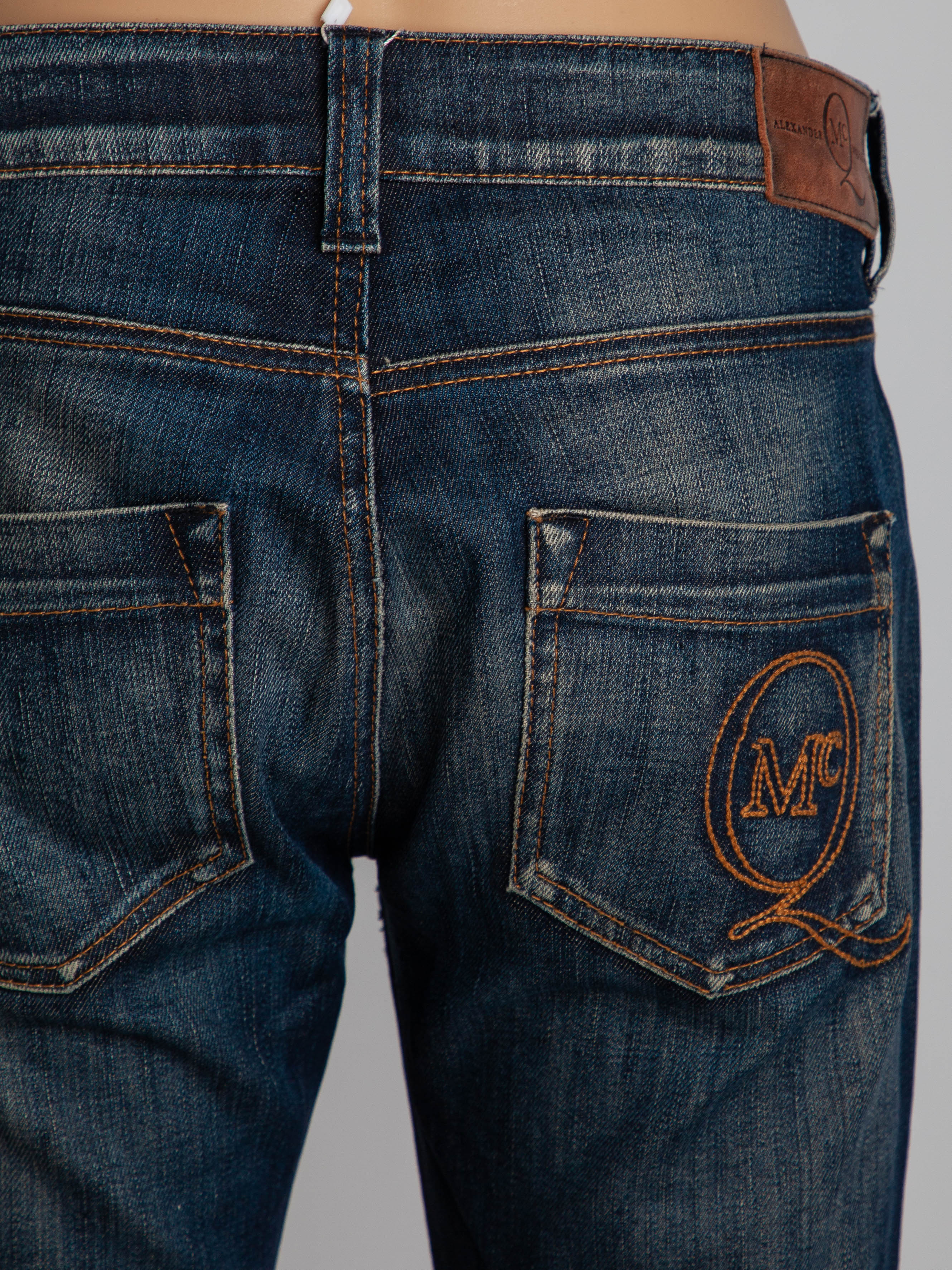 Average Condition Alexander McQueen Blue Cotton Denim Jeans M