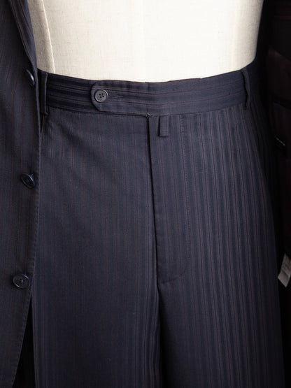 Good Pierre Cardin Black Pinstripe Suit Size XXL for Men